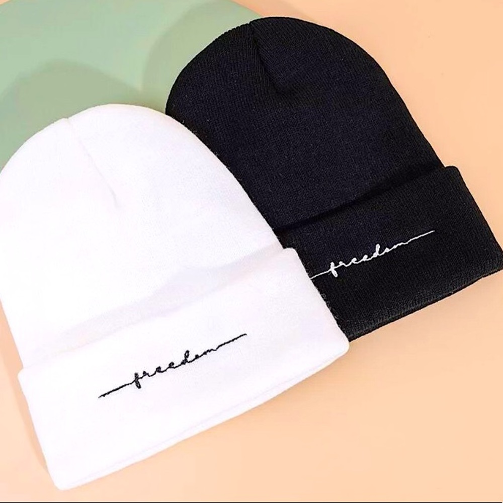 NEW FREEDOM Embroidery luxury Cuffed Toque Beanie